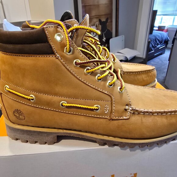 Timberland 7-Eye Authentic Mid Lace Boot Mens Size 11 Wheat Nubuck TB0A2N4C754 - Picture 4 of 14